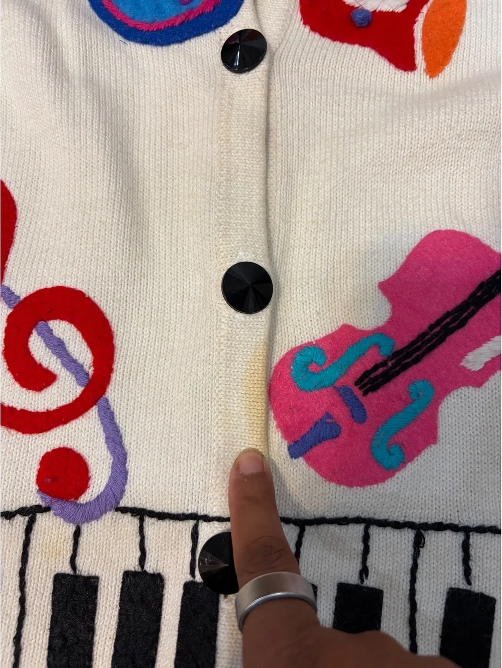 Vintage Simon Sez by Michael Simon instruments cardigan sz 10
